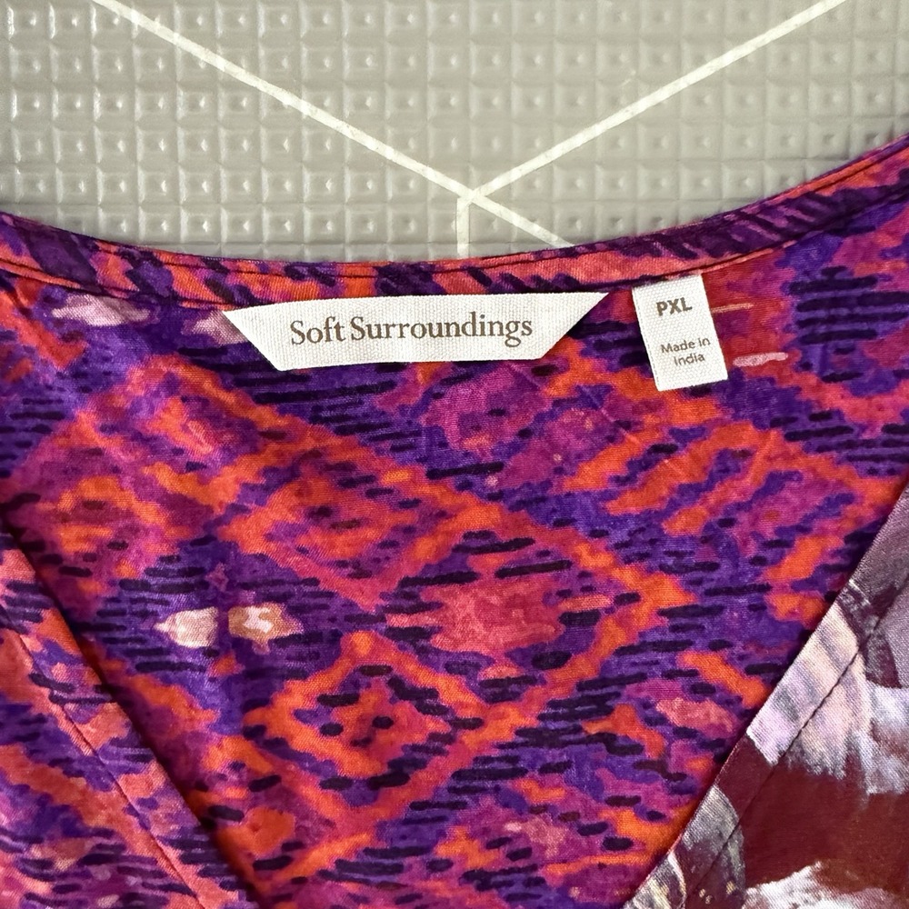 Soft Surroundings Raspberry Rosaria Patchwork Dre… - image 4